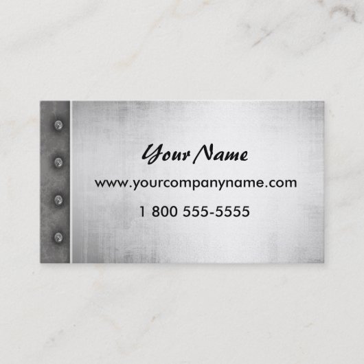 クールな鋼鉄金属の一見の名刺 名刺 (正面)