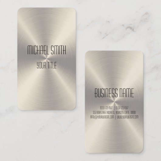 クールな鋼鉄金属 名刺 (正面/裏面)