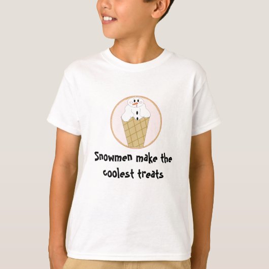 クールな雪だるまのスノーコーン Tシャツ (正面)