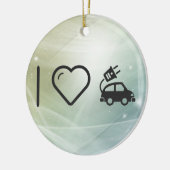 クールな電気自動車 セラミックオーナメント (左)