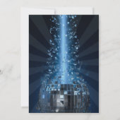 クールな青いディスコボールのパーティー 招待状 (裏面)