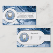 クールな青海原の歯の歯科医の歯科名刺 予約カード (正面/裏面)