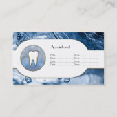 クールな青海原の歯の歯科医の歯科名刺 予約カード (裏面)
