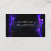 クールな青炎DJおよび生産者の名刺 名刺 (裏面)