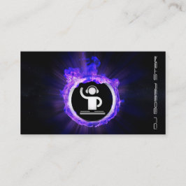 クールな青炎DJおよび生産者の名刺 名刺