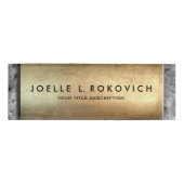 クールな青銅の飾り板灰色の具体的で一般的なビジネス 名札 (正面)