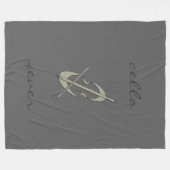 クールな音楽チェロ4everの灰色毛布 フリースブランケット (正面(横))