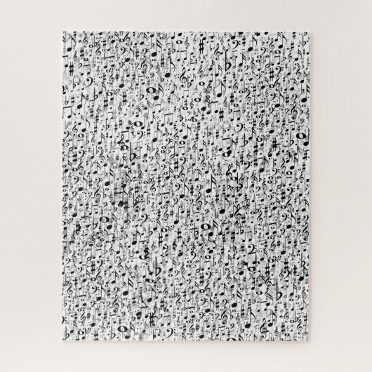 クールな音符および記号の任意パターン ジグソーパズル (縦)