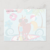 クールな馬のサーファーの男の夏のおもしろいのビーチのパーティー インビテーションポストカード (裏面)