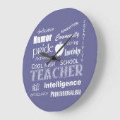 クールな高等学校の先生の属性+Apple ラージ壁時計 (傾斜)