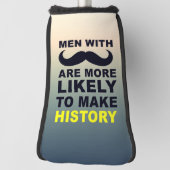 クールな髭の引用文のタイポグラフィ ゴルフヘッドカバー