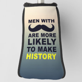 クールな髭の引用文のタイポグラフィ ゴルフヘッドカバー