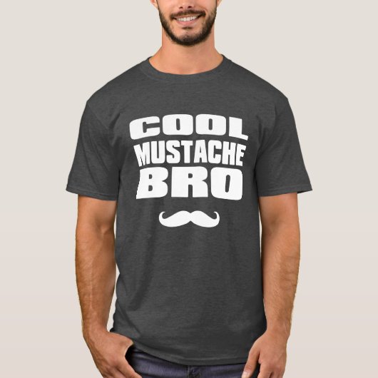 クールな髭Bro Tシャツ (正面)