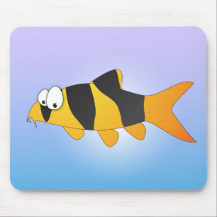 クールな魚-ピエロのloach マウスパッド