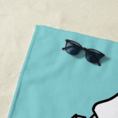 クールな鮫の名前をカスタムするのビーチタオル ビーチタオル (インサイチュ)