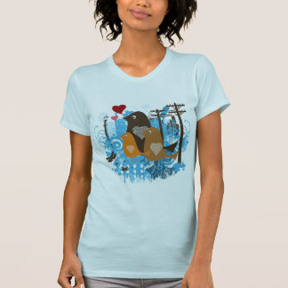 クールな鳥のアートワーク Tシャツ