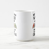 クールな鳥を探す自然散歩好き コーヒーマグカップ (中央)