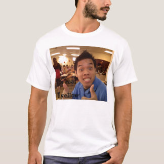 クールな黄色いおよびアジア人があって下さい Tシャツ