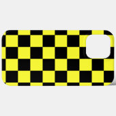 クールな黄色と黒の市松模様 Case-Mate iPhoneケース (裏面 (横))