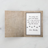 クールな黒ラブ犬からお父さんの日おめでとう カード (内部)