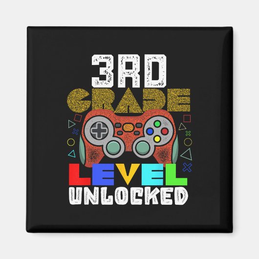 クールな3年生ゲーマーのバックトゥスクール マグネット (正面)