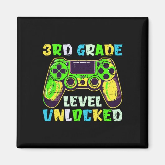 クールな3年生男子ゲーマーの初登校日 3rd Grade マグネット (正面)