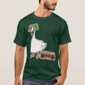 クールな80年代の三角巾 楽しいキッチンのガチョウのキャラクター Tシャツ (正面)