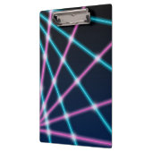 クールな80sレーザー光線ショーの背景のレトロのネオン クリップボード (左)