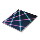 クールな80sレーザー光線ショーの背景のレトロのネオン タイル (側面)