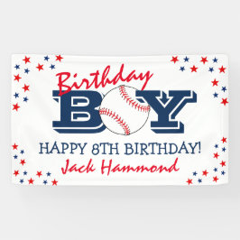 クールな"バースデーボーイ"野球スポーツお誕生日おめでとう 横断幕