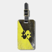 クールなAnarcho資本家の旗が付いている荷物のラベル ラゲッジタグ (正面縦)