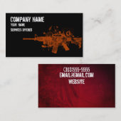 クールなAr 15の赤の名刺 名刺 (正面/裏面)