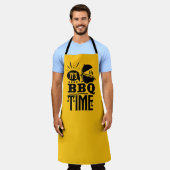 クールなBBQの時間のワードアート エプロン (着用した状態)