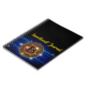 クールなBitcoinのロゴの投資ジャーナルノート ノートブック (左側)