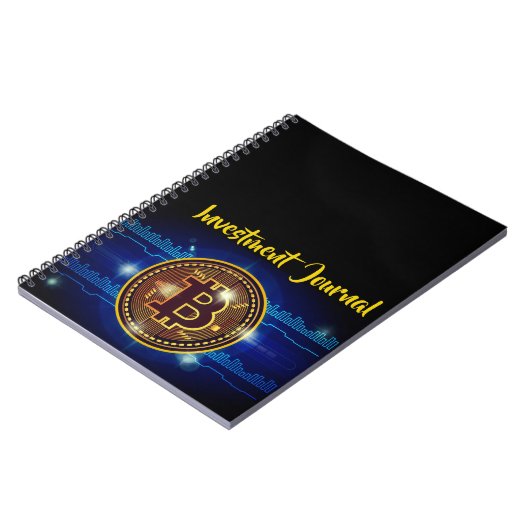 クールなBitcoinのロゴの投資ジャーナルノート ノートブック (左側)