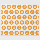 クールなBitcoin Cryptocurrencyの硬貨の印 ラッピングペーパー (フラット)