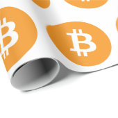 クールなBitcoin Cryptocurrencyの硬貨の印 ラッピングペーパー (ロールコーナー)