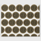 クールなBitcoin Cryptocurrency回路の硬貨の印 ラッピングペーパー (フラット)