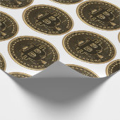 クールなBitcoin Cryptocurrency回路の硬貨の印 ラッピングペーパー (角)