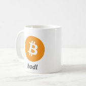 クールなBitcoin Hodl コーヒーマグカップ (正面左)