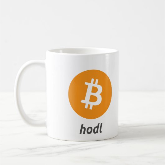 クールなBitcoin Hodl コーヒーマグカップ (左)