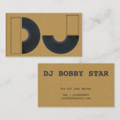 クールなcarboard DJの名刺 名刺 (正面/裏面)