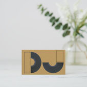 クールなcarboard DJの名刺 名刺 (スタンド正面)