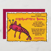 クールなCRAWFISHの沸騰パーティの招待状 招待状 (正面/裏面)