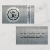 クールなdjのロゴの金属のtekstの名刺 名刺 (正面/裏面)