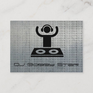 クールなdjのロゴの金属名刺 名刺