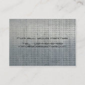 クールなdjのロゴの金属名刺 名刺 (裏面)