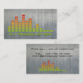 クールなdjの平衡装置の金属名刺 名刺 (正面/裏面)