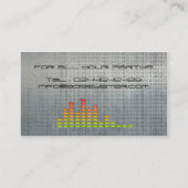 クールなdjの平衡装置の金属名刺 名刺 (裏面)