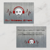 クールなdjの漫画の金属名刺 名刺 (正面/裏面)